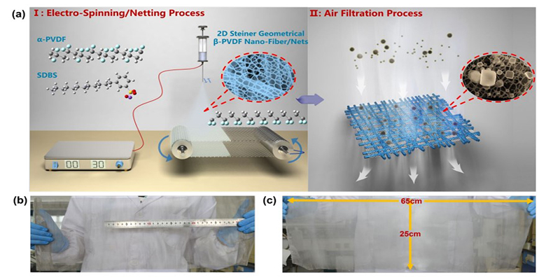 Anionic Surfactant-Triggered Steiner Geometrical Poly(vinylidene fluoride) Nanofiber/Nanonet Air Filter for Efficient Particulate Matter Removal